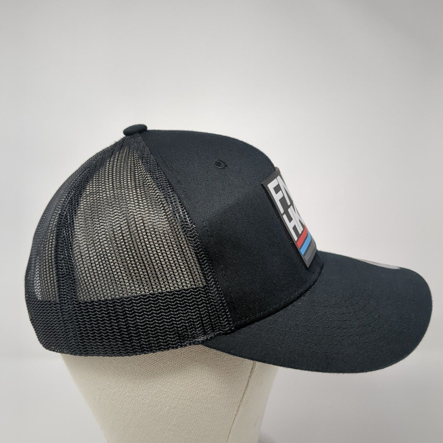 FNL HKR Patch Snapback Mesh Back Trucker Hat Black One Size Yupoong