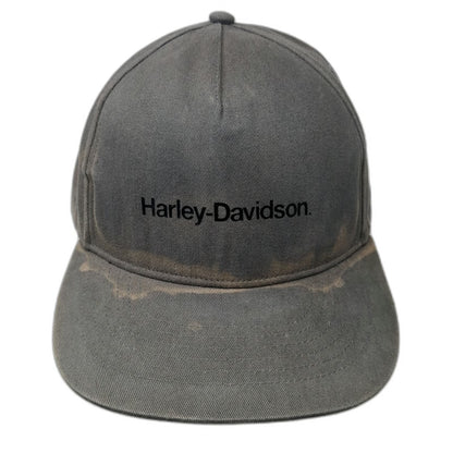 Harley-Davidson 5 Panel Green One Size Hat Snapback Cotton Logo Embroidered