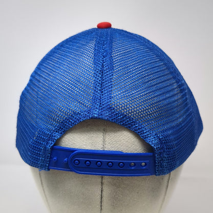 Pabst Blue Ribbon Trucker Hat White Blue Red One Size Mesh Snapback Beer Logo