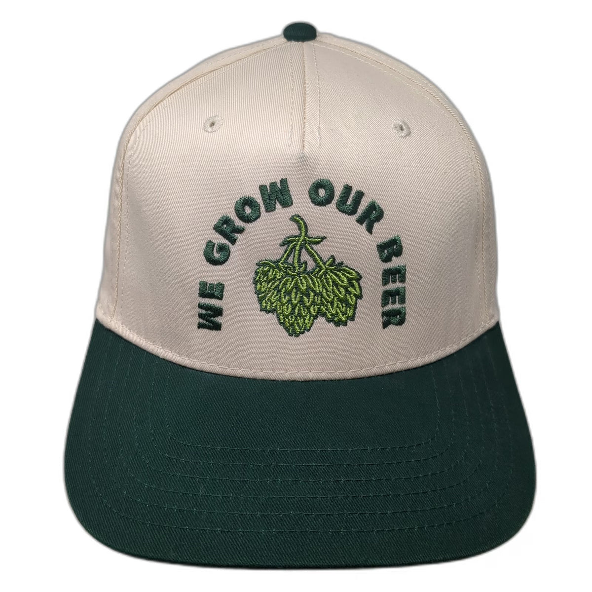 Otto 5 Panel Hat Beige Green One Size Bale Breaker Brewing Co We Grow Our Beer