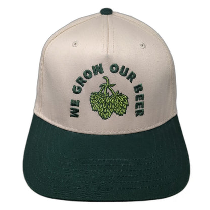 Otto 5 Panel Hat Beige Green One Size Bale Breaker Brewing Co We Grow Our Beer