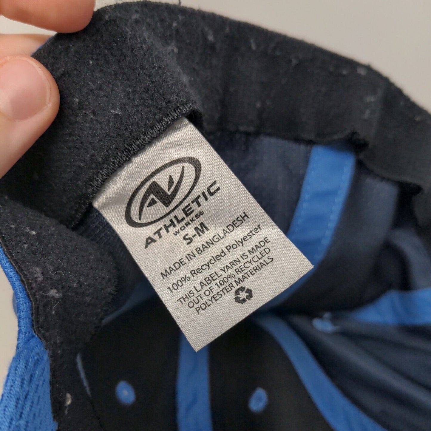 Athletic Works Fitted Hat Blue Small-Medium Solid 6 Panel Vent Holes