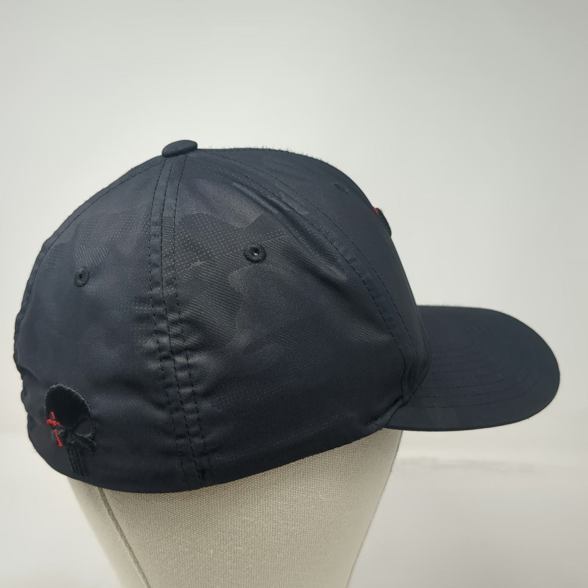 Hooey Baseball Cap Black M Flexfit US Flag Underbrim Punisher Skull Camo Hat