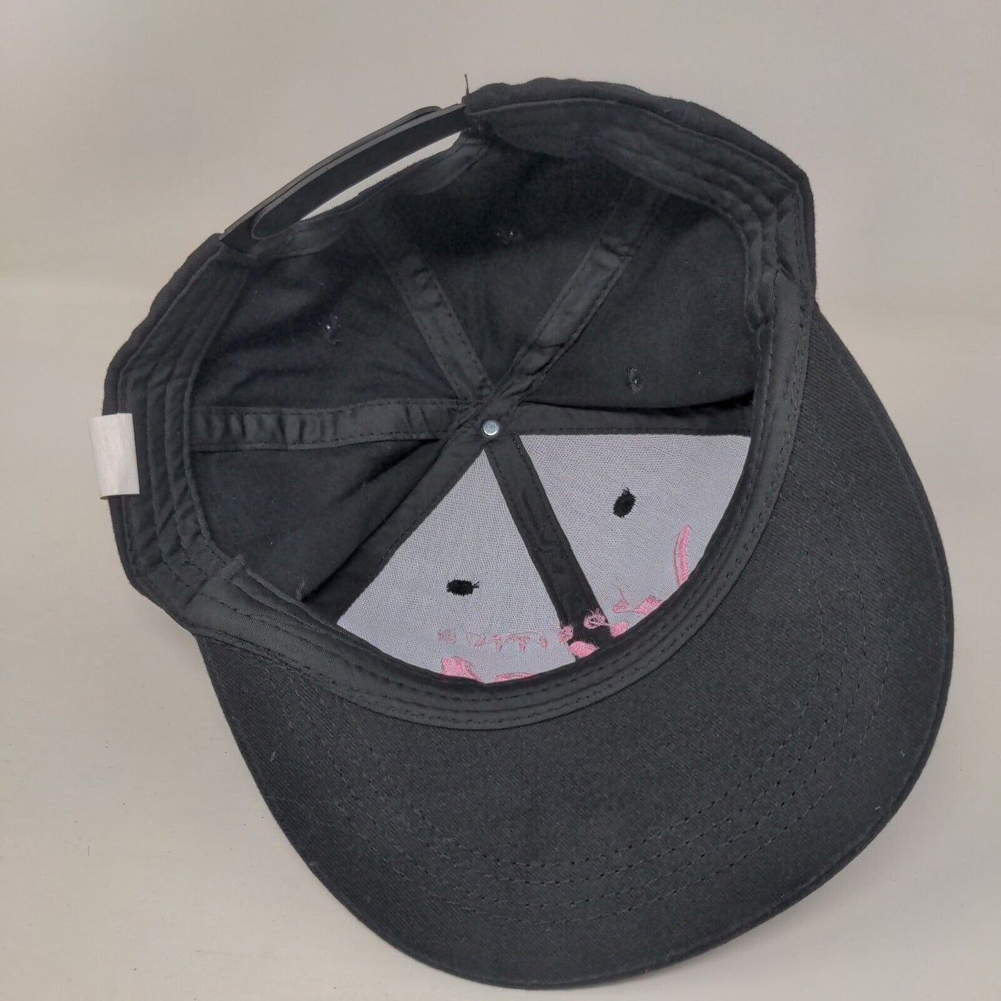 Positive Vibes Snapback Hat Black One Size Adjustable Embroidered 6 Panel Cotton