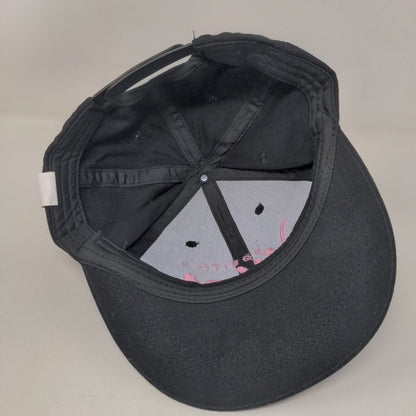 Positive Vibes Snapback Hat Black One Size Adjustable Embroidered 6 Panel Cotton