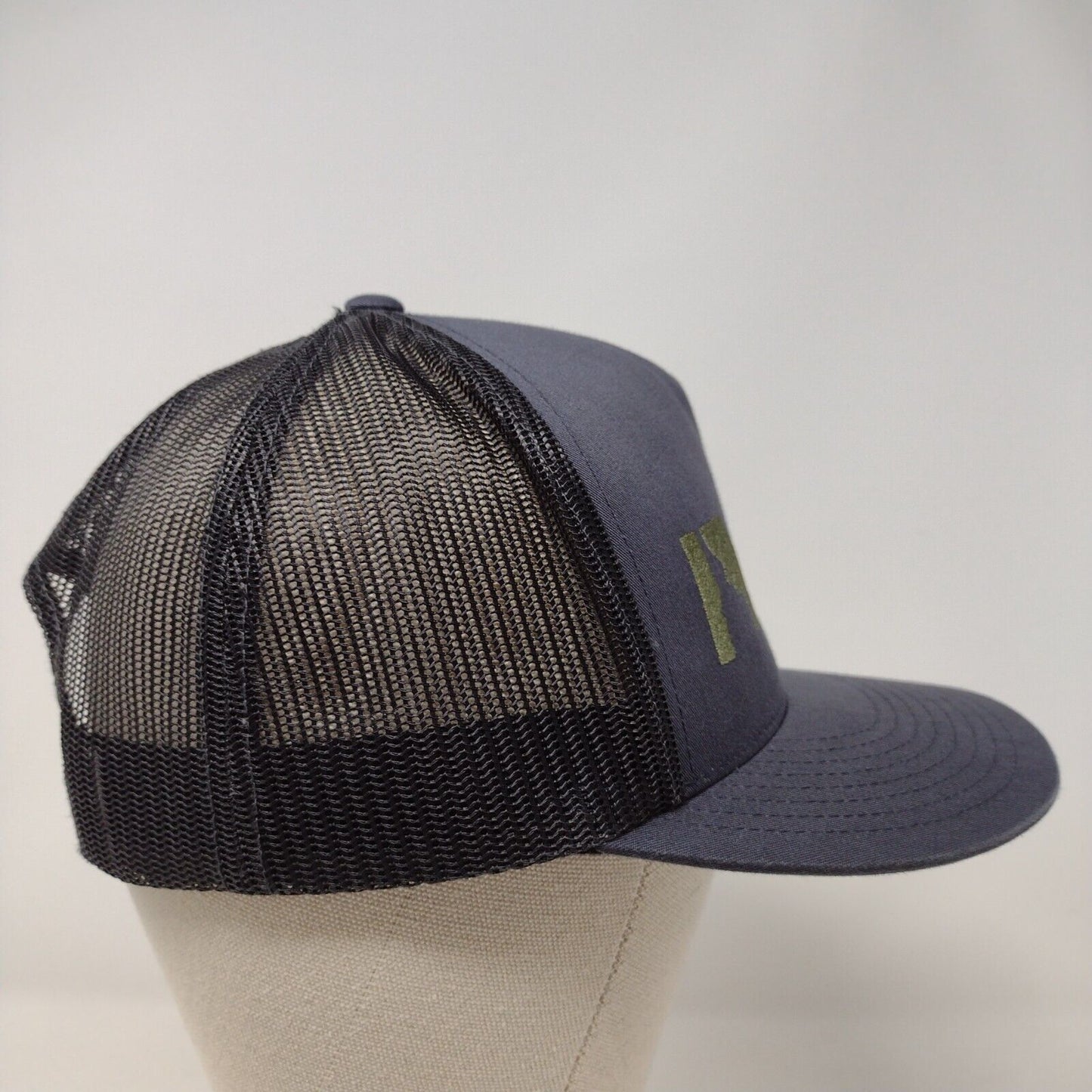 Idaho Snapback Trucker Hat Gray OSFA Adjustable Mesh Back 6 Panel Sport-Tek