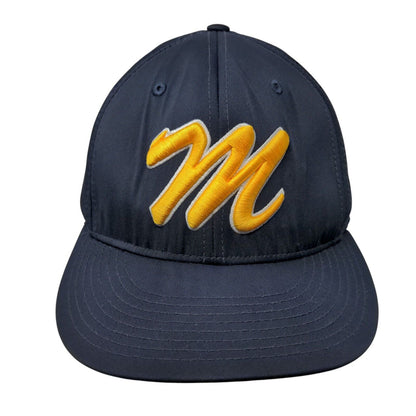 Letter M Fitted Hat Blue L/XL OTS Lite Embroidered Breathable 6 Panel Richardson