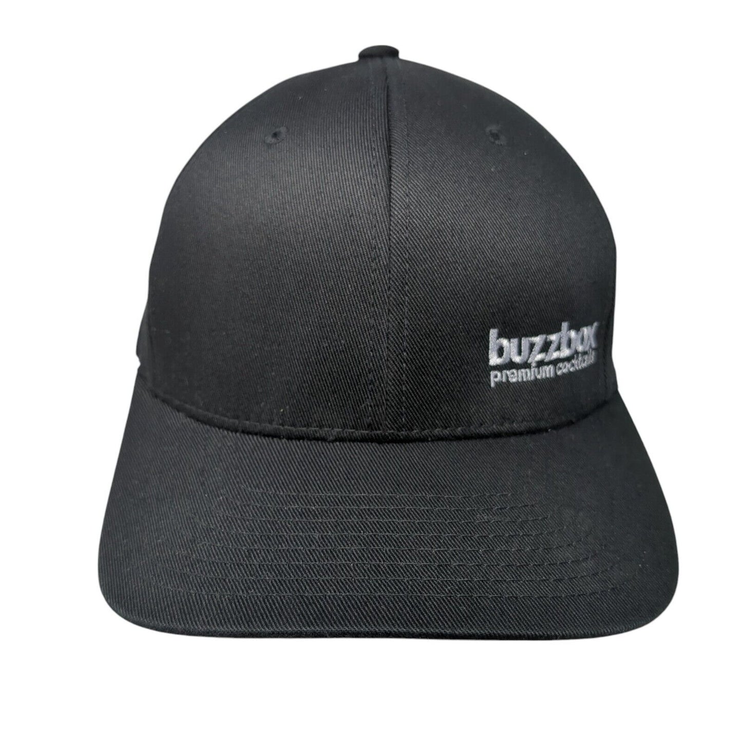 BuzzBox Premium Cocktails Fitted Hat Black L-XL 6 Panel Flexfit Yupoong