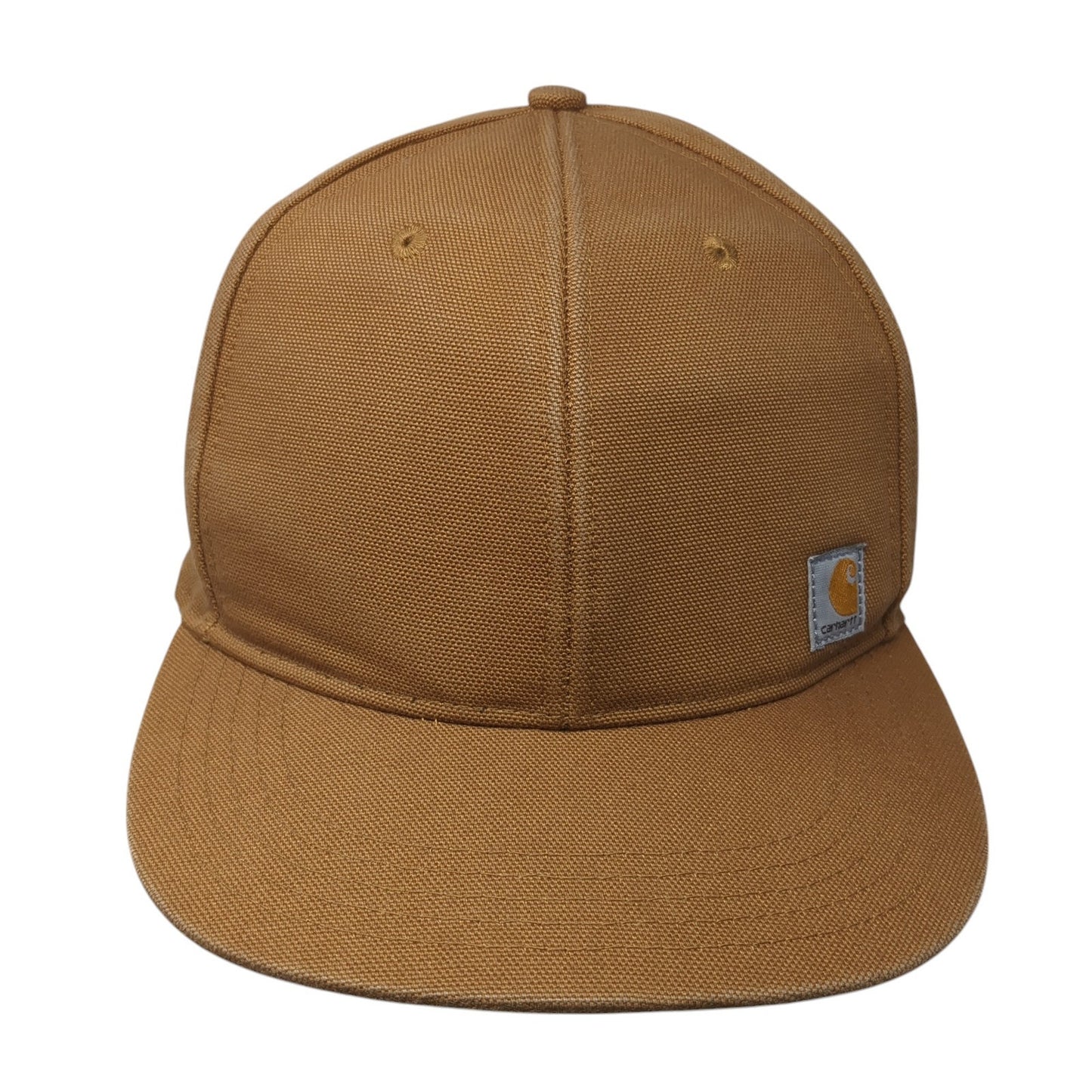 Carhartt Patch Snapback Hat Brown One Size Adjustable Solid 6 Panel