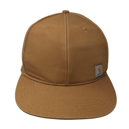 Carhartt Patch Snapback Hat Brown One Size Adjustable Solid 6 Panel