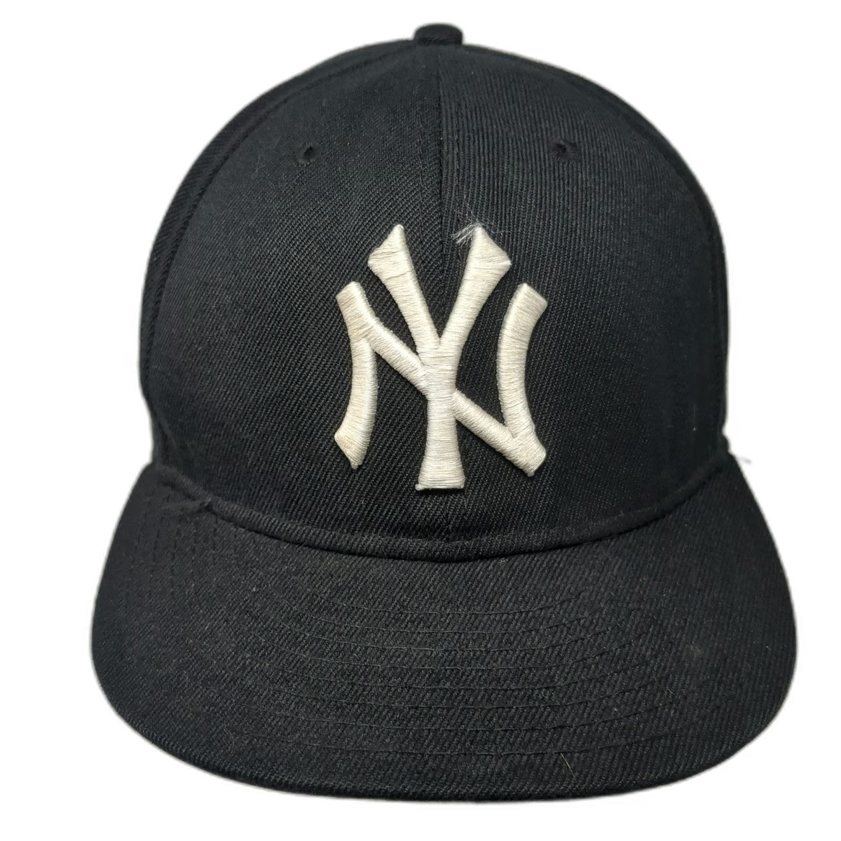 New Era New York Yankees MLB Black One Size Snapback Hat Flat Brim Embroidered