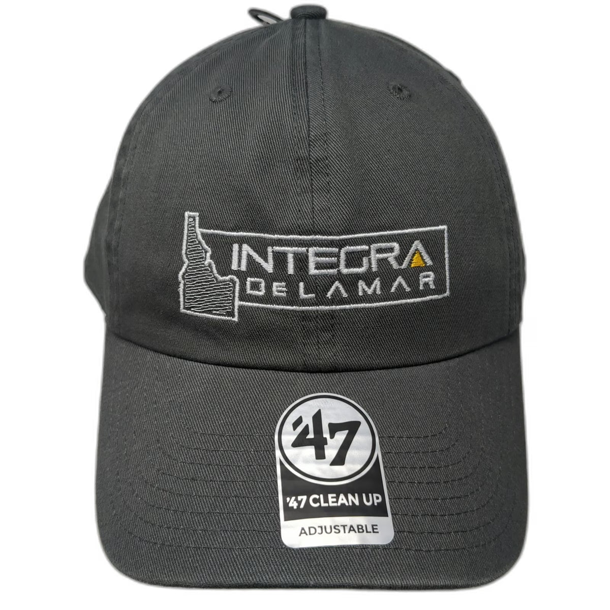 '47 Baseball Cap Gray One Size Adjustable Integra DeLamar Idaho Mining Logo Hat