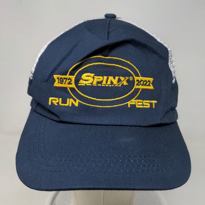 Spinx Run Fest 1972-2022 Snapback Hat Blue One Size Emroidered Mesh Prime Line