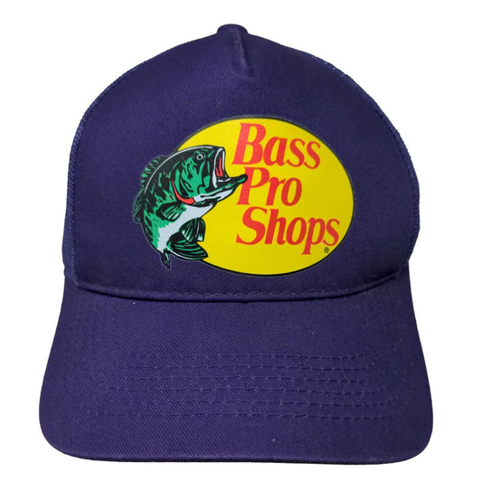 Bass Pro Shops Snapback Mesh Back Trucker Hat Purple OSFM Gone Fishing