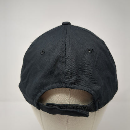 F Strapback Hat Black One Size Adjustable Embroidered 6 Panel OC Sports