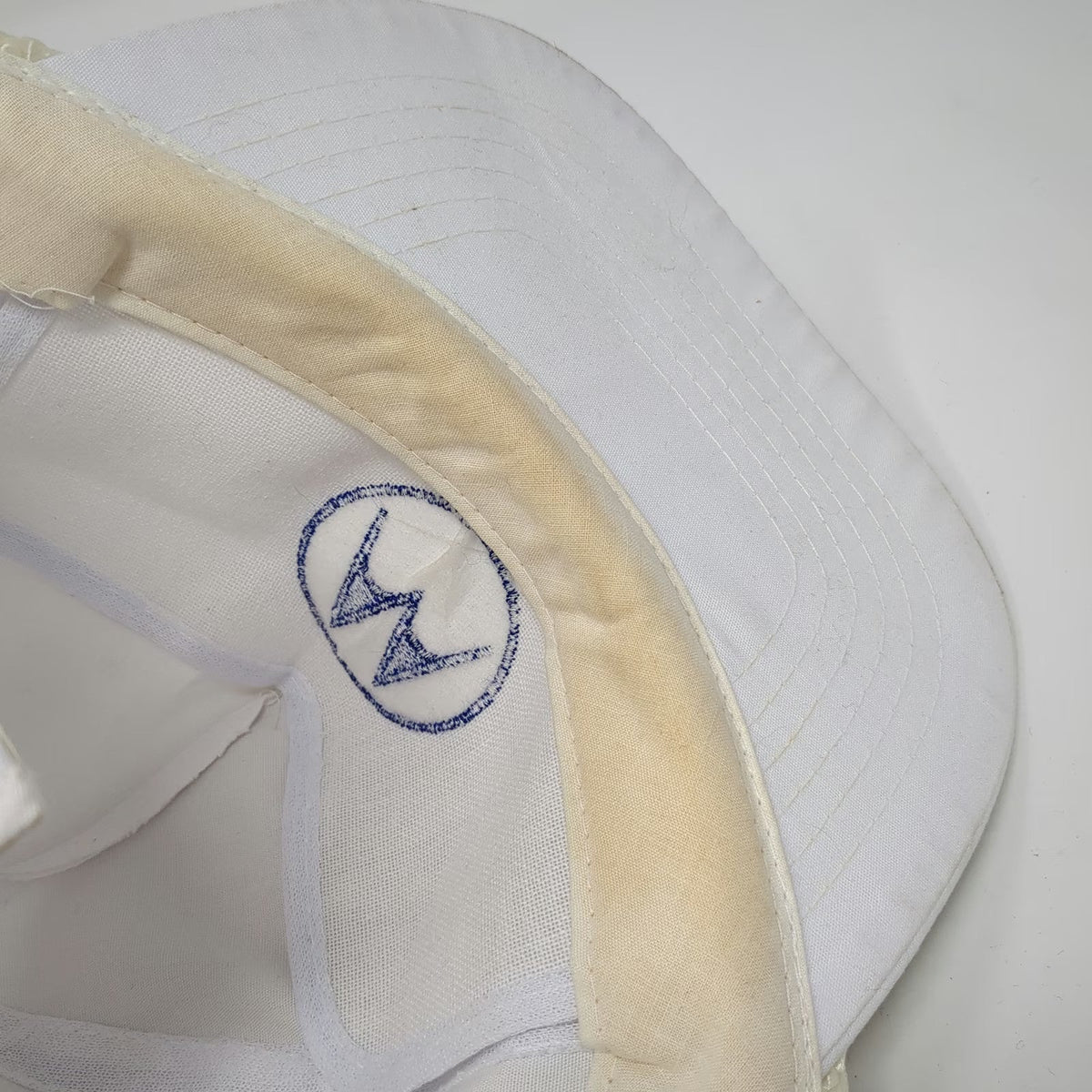 KC 5 Panel White One Size Hat Motorola Logo Blue Embroidery Rope Accent Tech