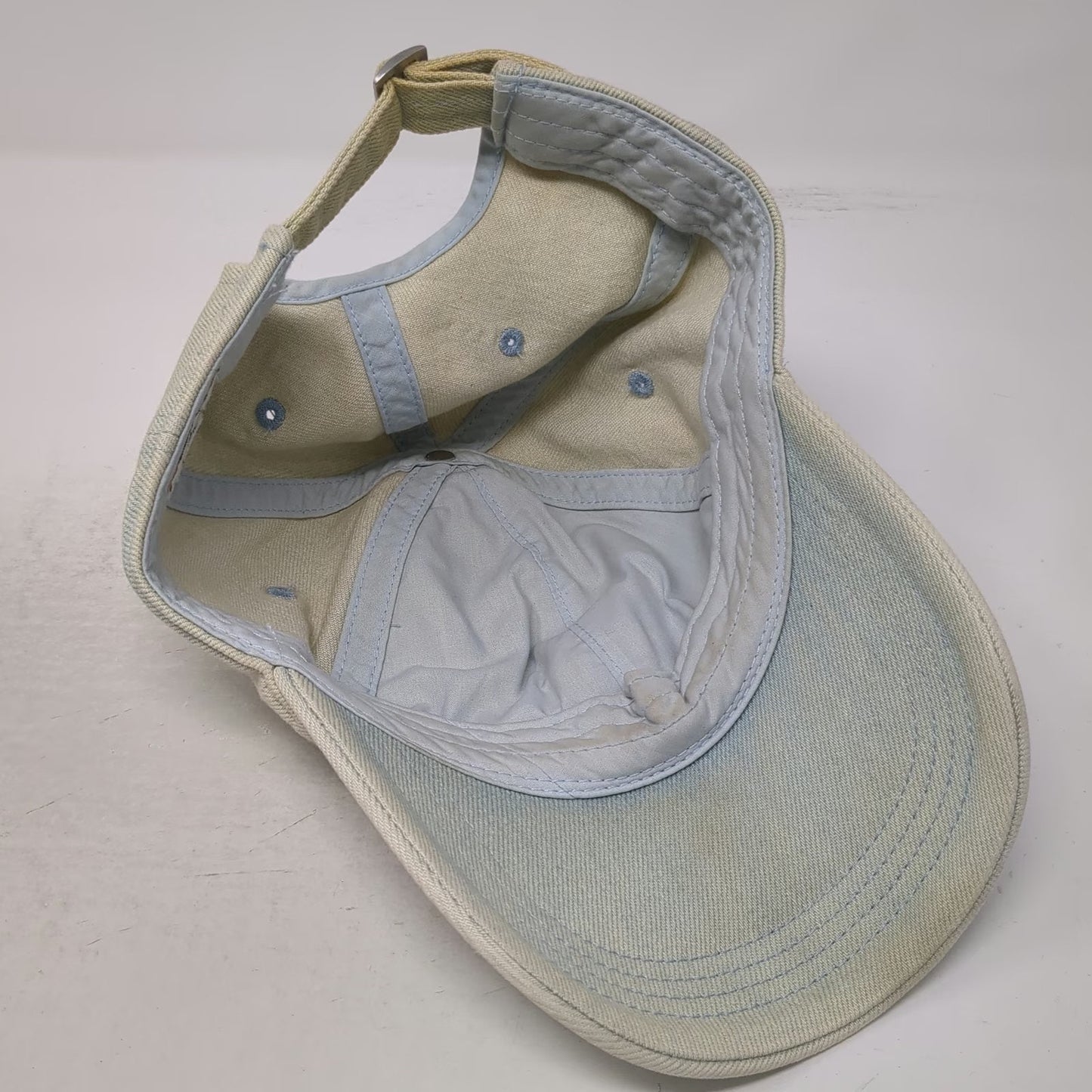 Calvin Klein Jeans Baseball Cap Blue One Size Slideback Light Wash Denim Hat