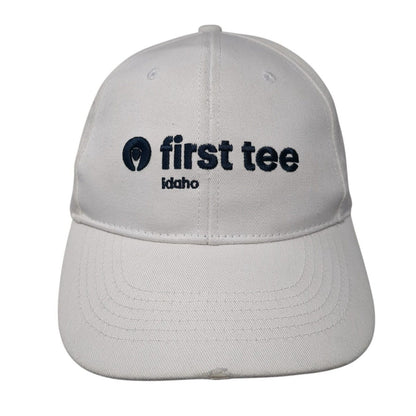 First Tee Idaho Strapback Hat White One Size Adjustable Embroidered 6 Panel