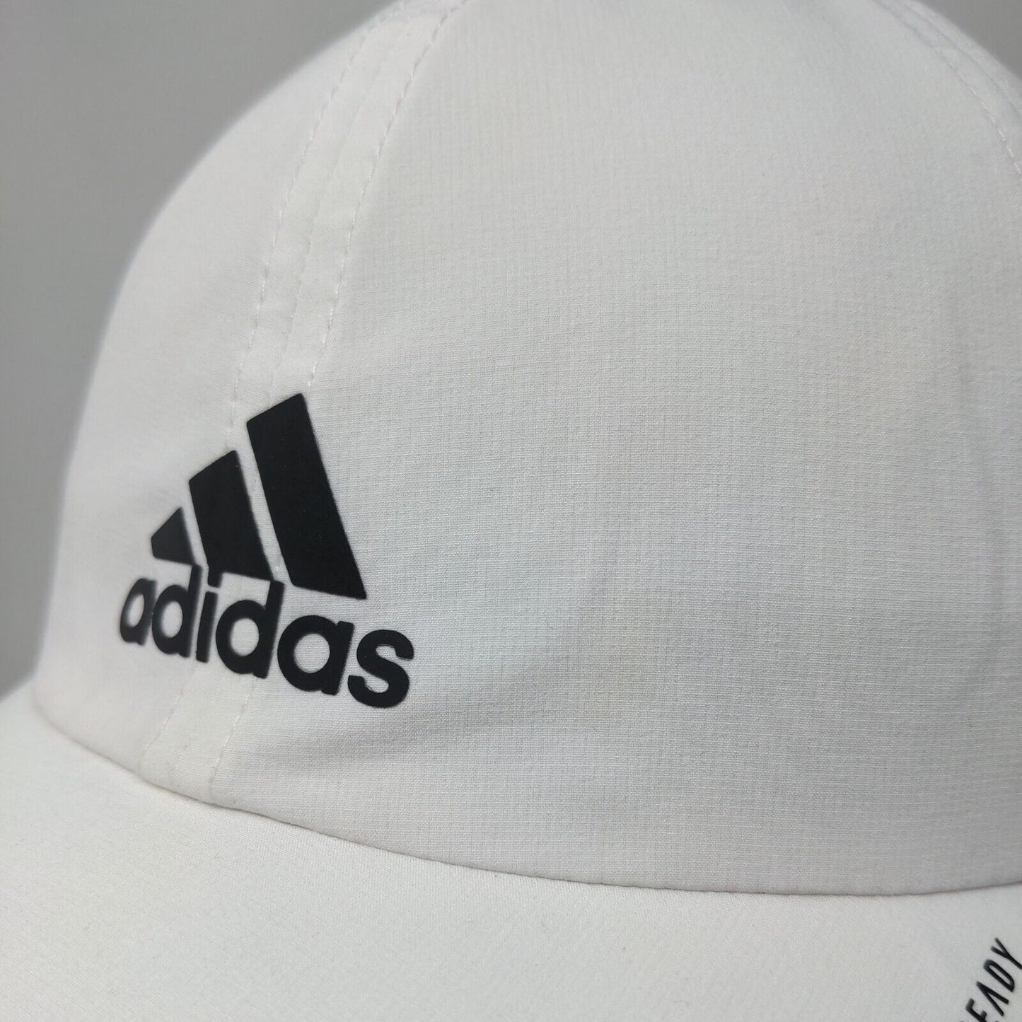 Adidas Aeroready Strapback Hat White One Size 3 Stripes Adjustable