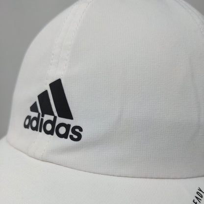 Adidas Aeroready Strapback Hat White One Size 3 Stripes Adjustable