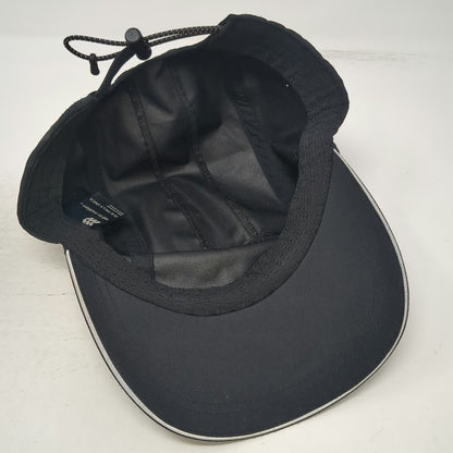 All in Motion 5 Panel Black One Size Hat Bungee Cord Performance Lightweight