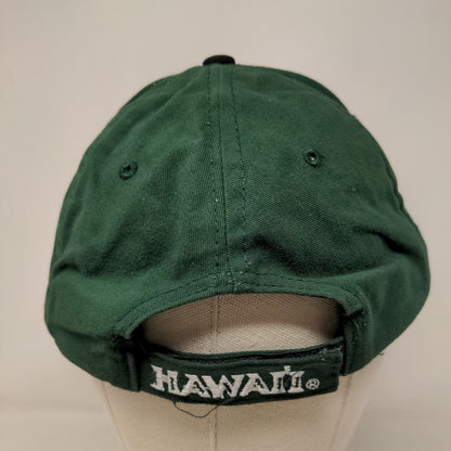 KOP Distributors Hawaii Men's Strapback Hat Green Plaid Embroidered Logo