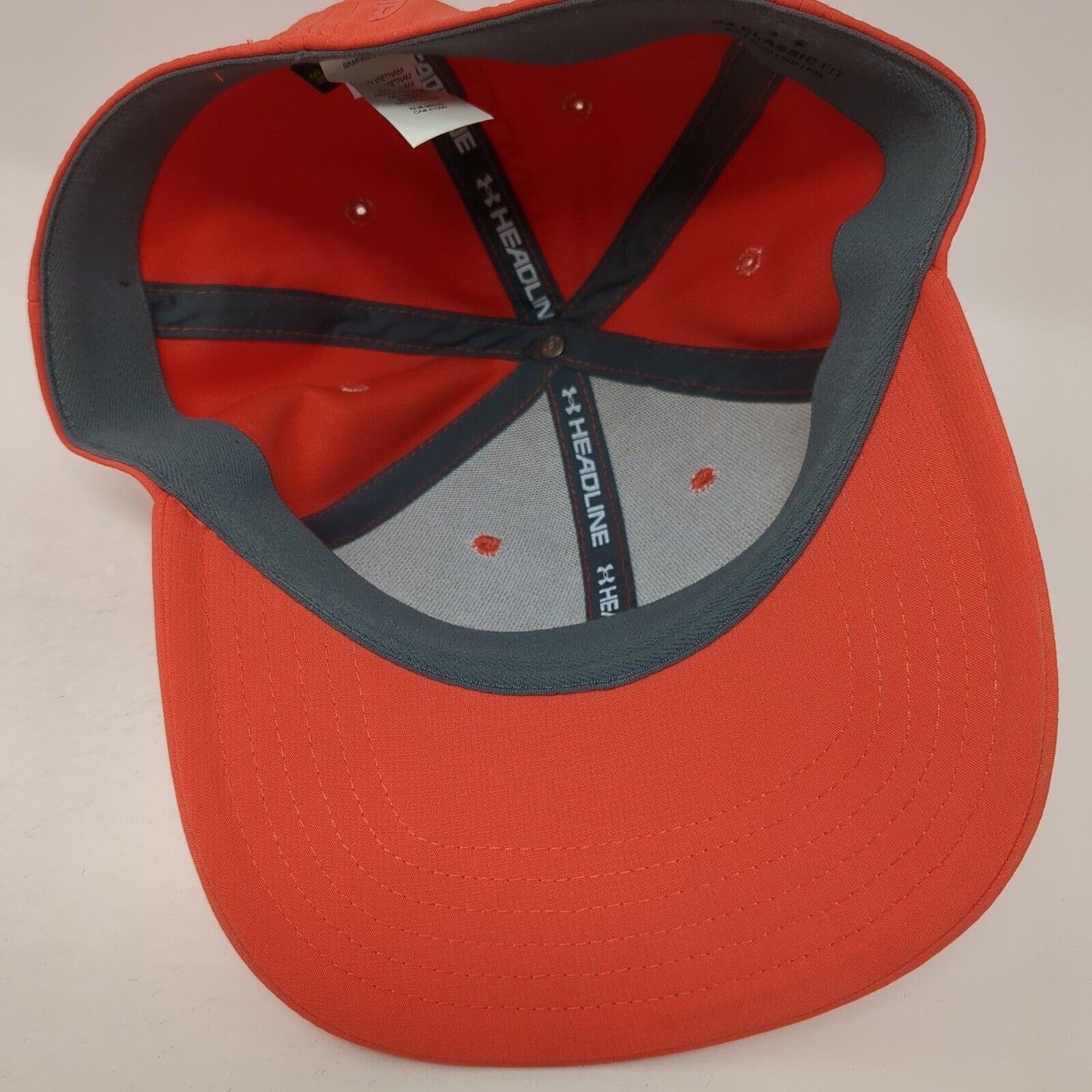 Under Armour Fitted Hat Red S/M Classic Fit Lightweight Headline 6 Panel