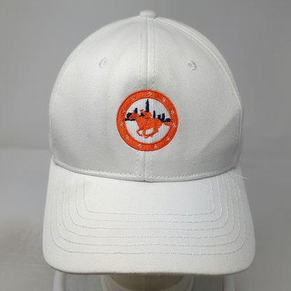 Headstart White Snapback Hat One Size City Skyline Horse Embroidered Cotton