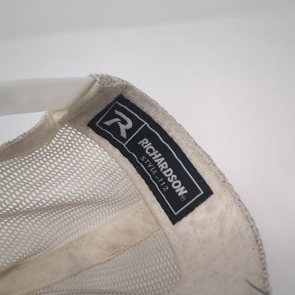 Richardson Snapback Mesh Back Trucker Hat Gray One Size Embroidered