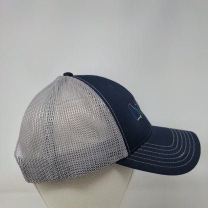 Leadership Georgia Snapback Trucker Hat Blue OSFM Embroidered Mesh Back Otto