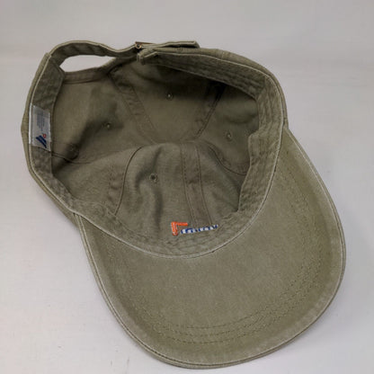 DRB Slideback Hat Tan OSFA Adjustable Embroidered Vent Holes 6 Panel HG