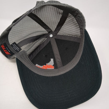 Chi Alpha Snapback Trucker Hat Black One Size Adjustable Mesh Back Otto