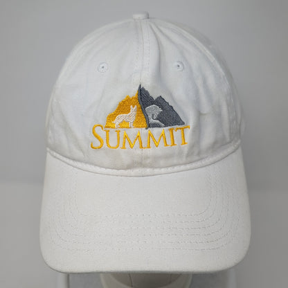 Summit Strapback Baseball Cap White One Size Adjustable 6 Panel Port & Company