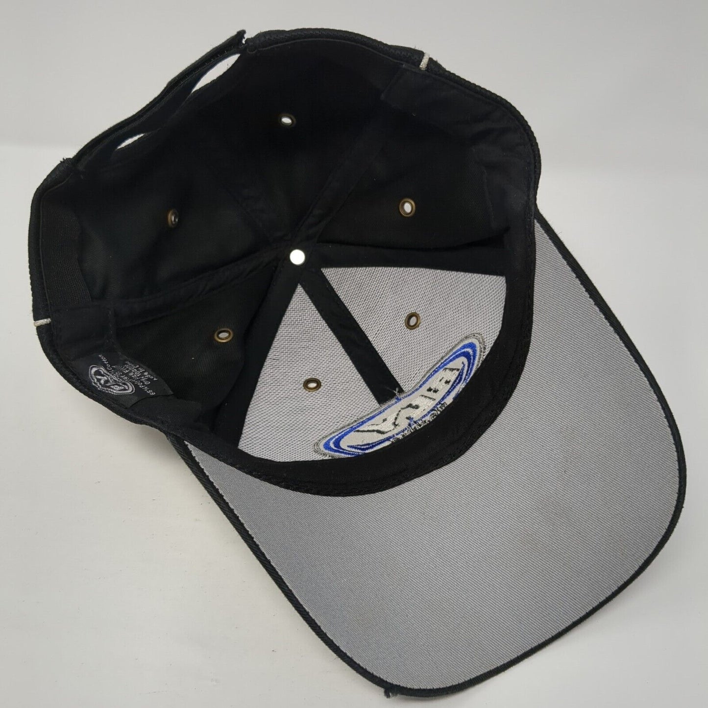 Fly Racing Strapback Hat Black One Size Adjustable Embroidered 6 Panel