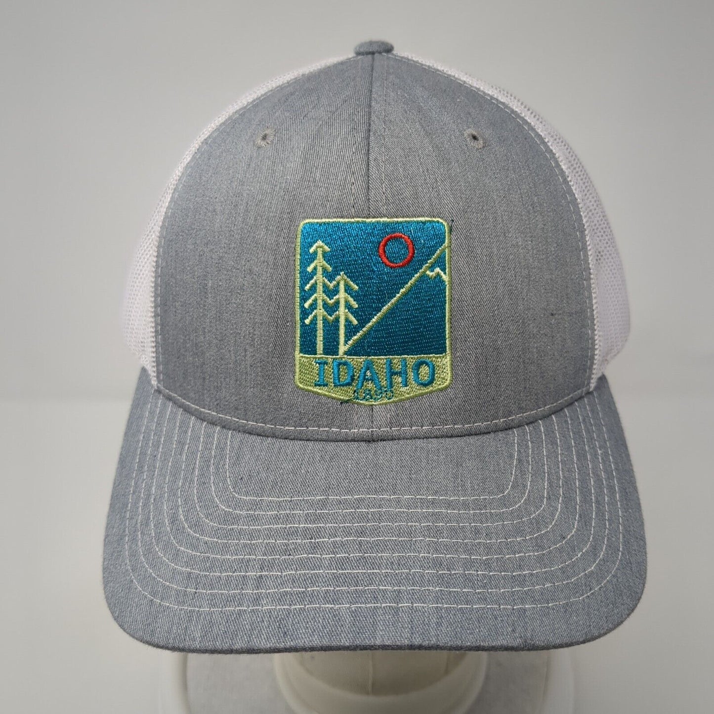 Idaho Snapback 112 Trucker Hat Gray One Size Adjustable Mesh Back Richardson