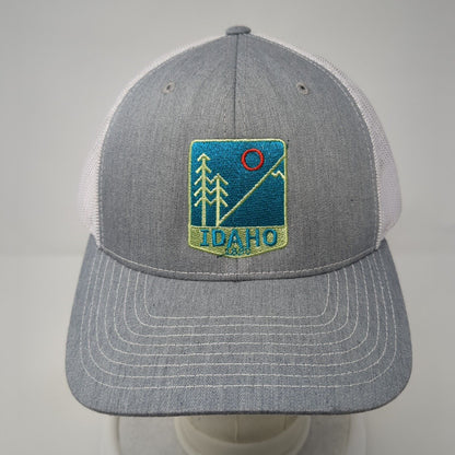 Idaho Snapback 112 Trucker Hat Gray One Size Adjustable Mesh Back Richardson