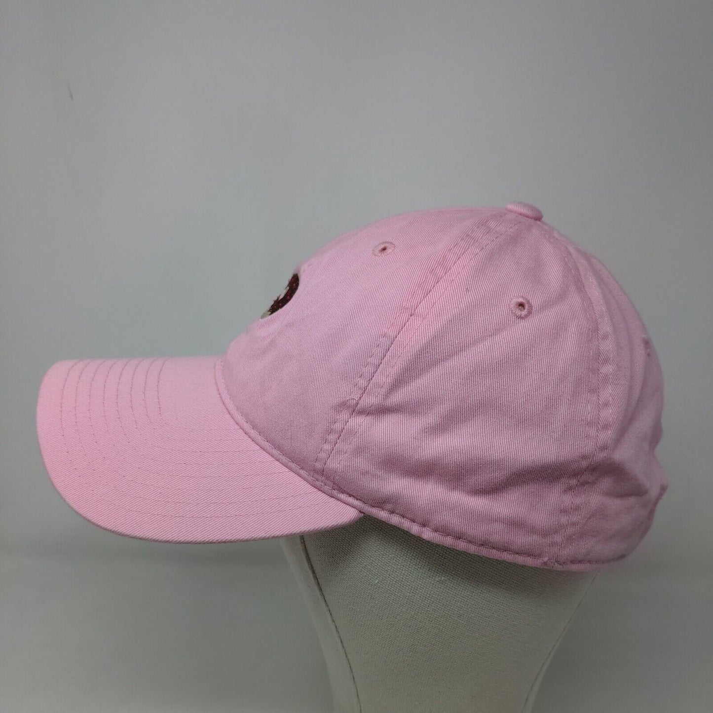 Unbranded Women's Slideback Hat Pink Adjustable Embroidered Donut Logo Cotton