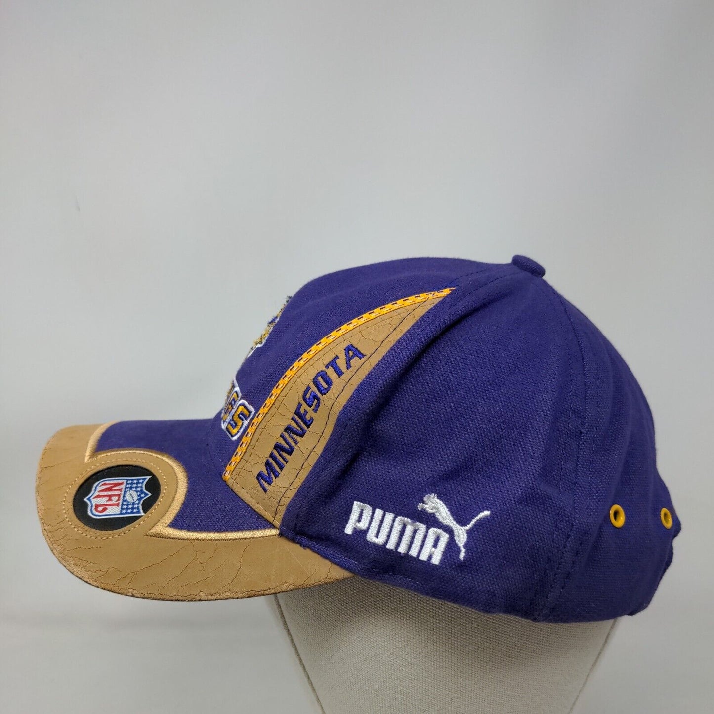 Vintage Minnesota Vikings Strapback Hat PUMA NFL Pro Line Purple OSFM Logo