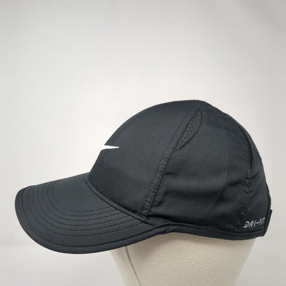 Nike Swoosh Strapback Hat Black One Size Mt. Borah 2019 Solid Dri-Fit