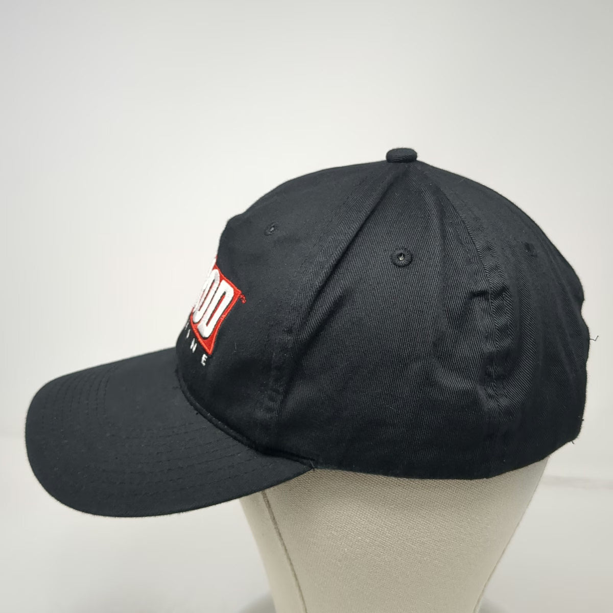 Hot Rod Magazine Baseball Cap Black One Size Strapback Hat Embroidered Cotton