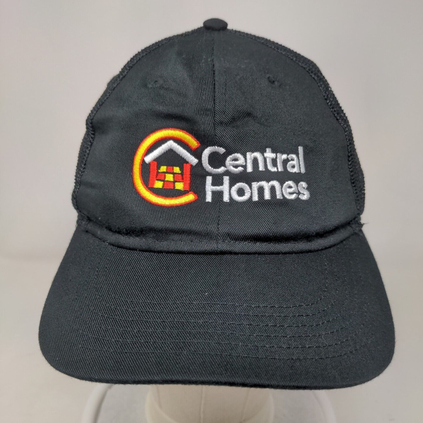 Central Homes Snapback Trucker Hat Black OSFM Adjustable Embroidered Mesh Back