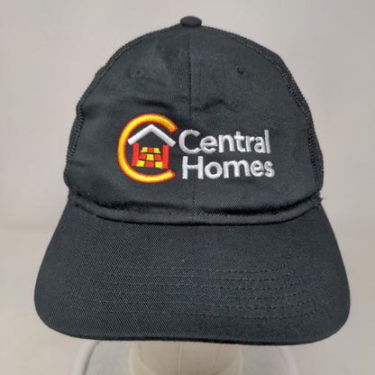 Central Homes Snapback Trucker Hat Black OSFM Adjustable Embroidered Mesh Back
