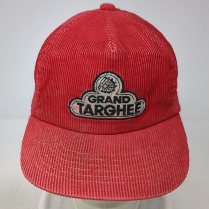 Dorfman Pacific 5 Panel Red Hat One Size Corduroy Grand Targhee Patch Slideback