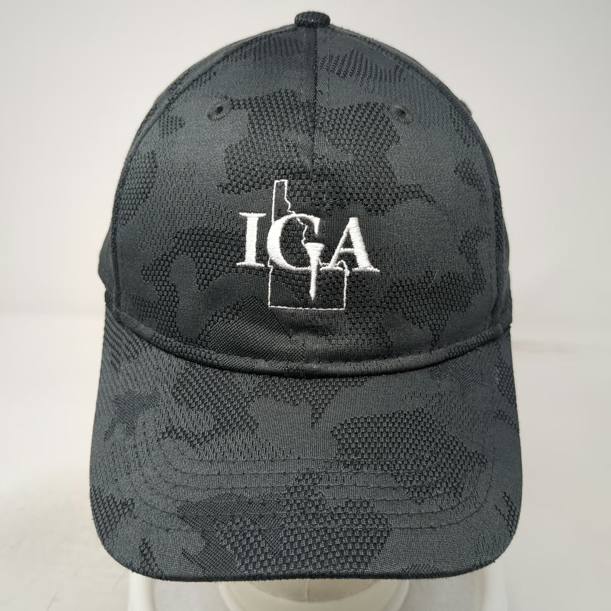 Imperial Snapback Black Gray One Size Idaho Golf Association Camo Logo Hat
