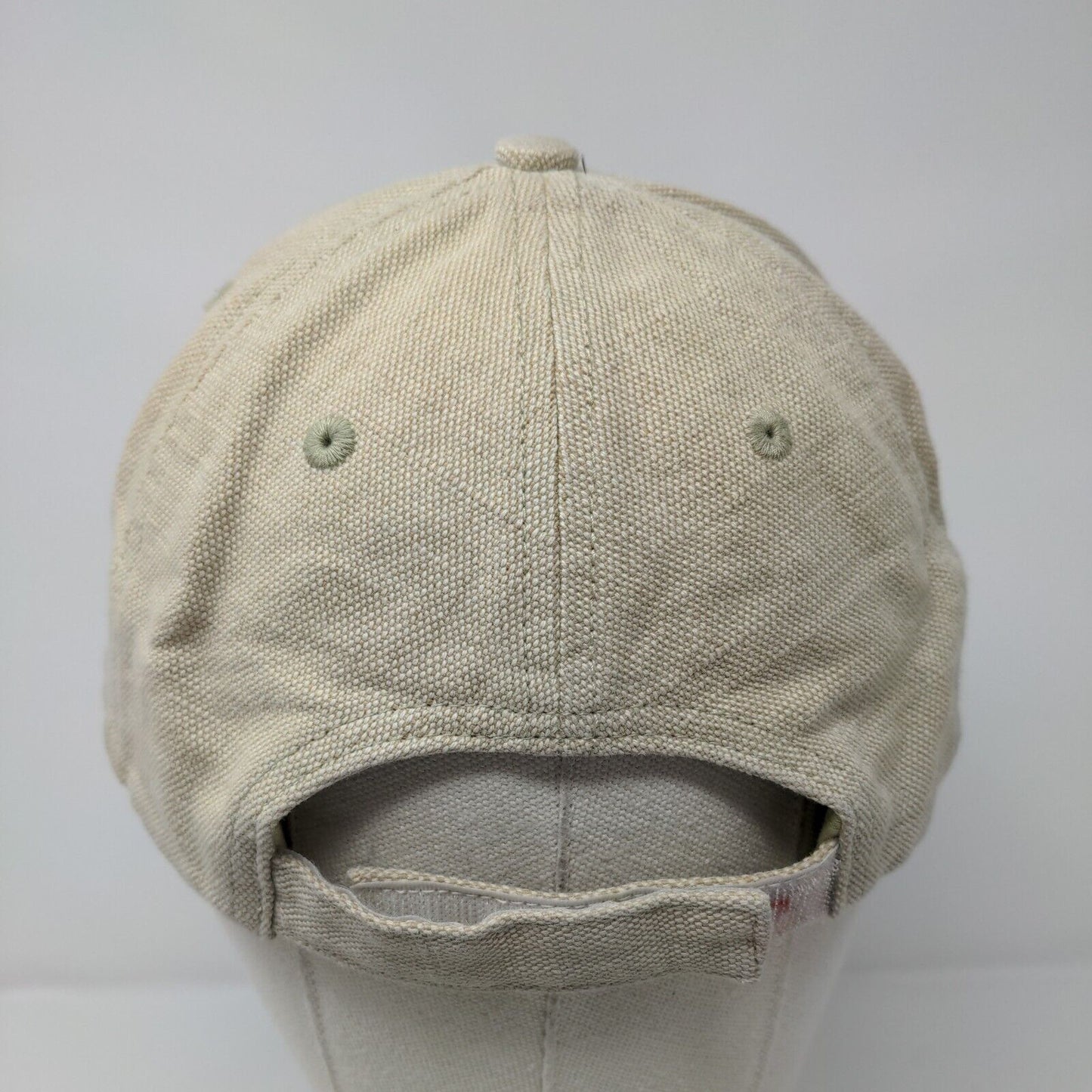Unbranded Strapback Hat Tan One Size Solid Embroidered Adjustable