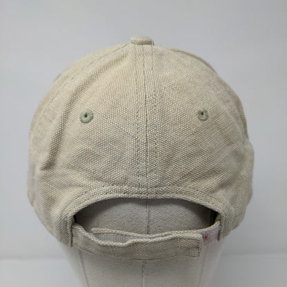 Unbranded Strapback Hat Tan One Size Solid Embroidered Adjustable
