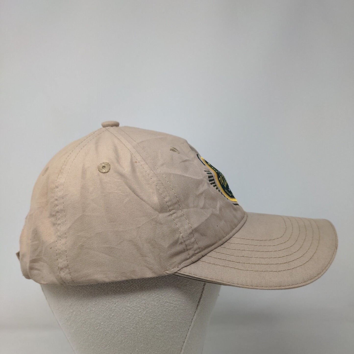 Sanderson Farms United States of America Strapback Hat Tan One Size Vented Holes