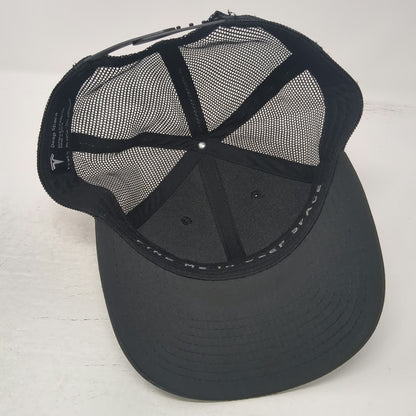 Tesla Trucker Hat Black One Size Mesh Back Snapback Deep Space Logo Hat