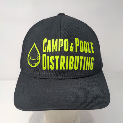 Campo & Poole Distributing Adult Strapback Hat Black One Size Pacific Headwear