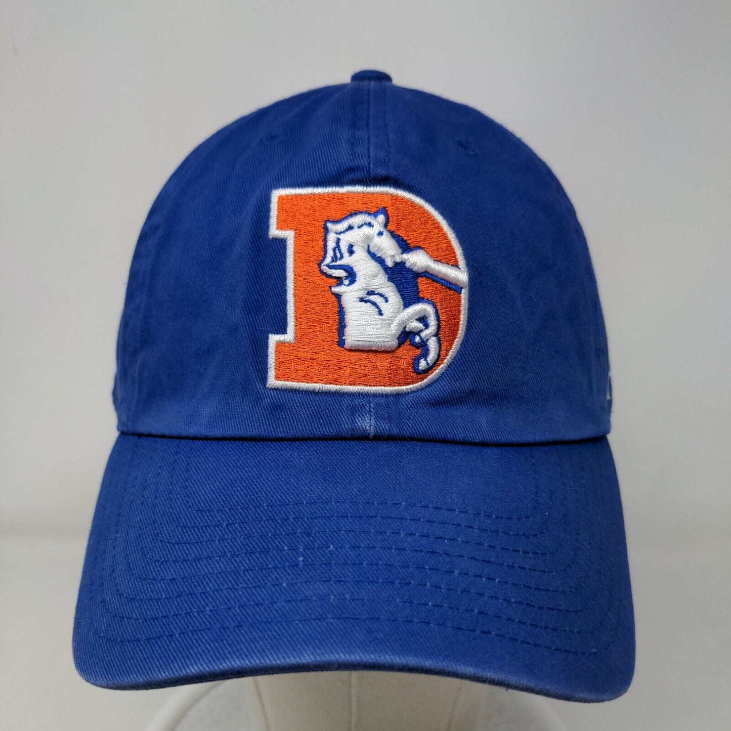 '47 Brand Men's Slideback Hat Blue OSFA Embroidered Denver Broncos Logo Cotton